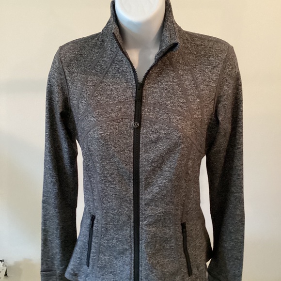 LULULEMON FULL ZIP DEFINE JACKET SIZE 6 IN DARK HEATHER GREY BLACK - Picture 1 of 11